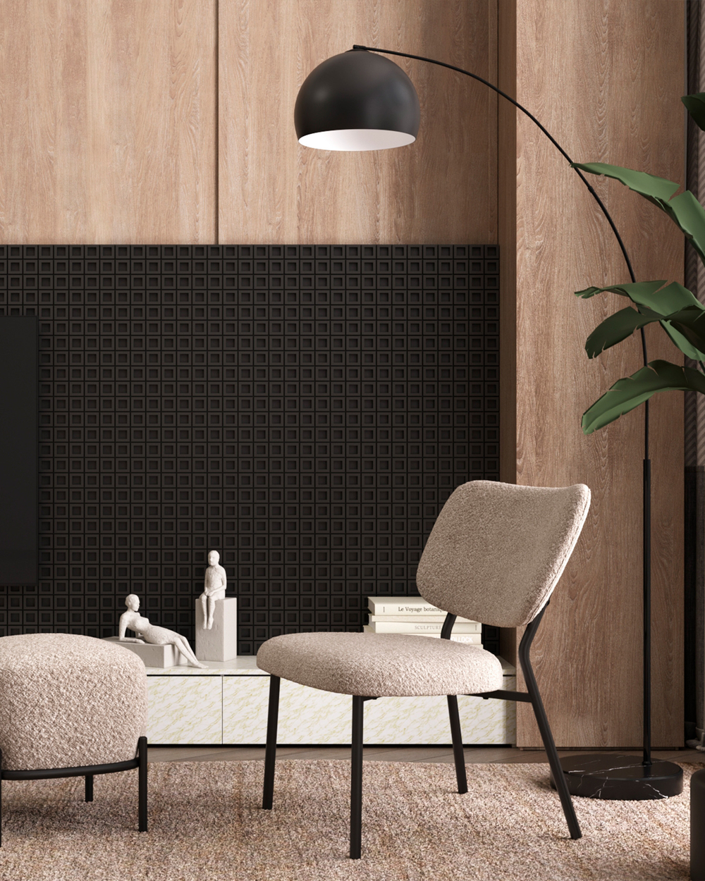 Кресло лаунж Jamie серый