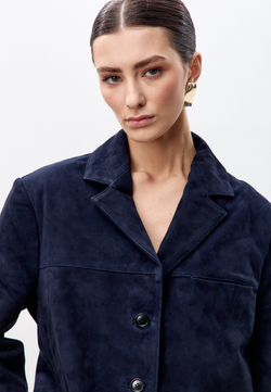 Жакет из натуральной замши