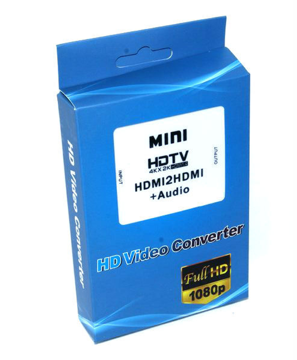 Конвертер-переходник HDMI в HDMI + Audio 4K*2K (HDMI1.4)