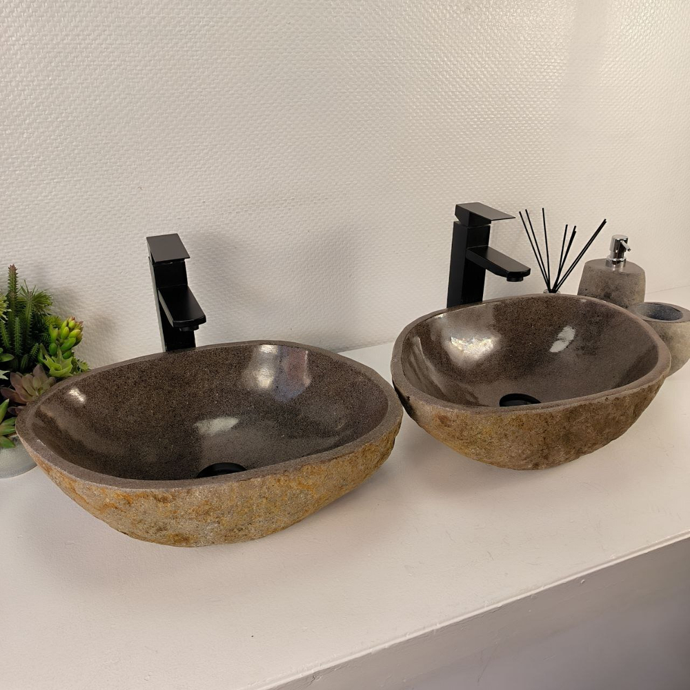 Раковина из речного камня ПАРА! RS-65542 44*33*14 0865