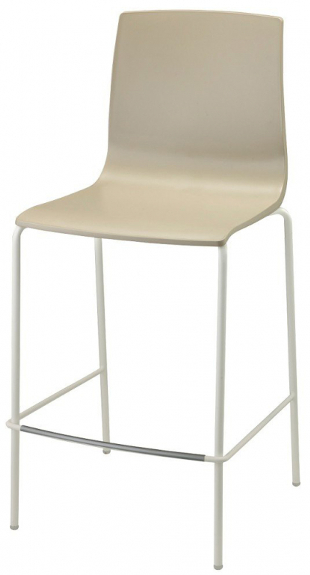 Стул полубарный пластиковый Scab Design Alice Barstool, лен, тортора