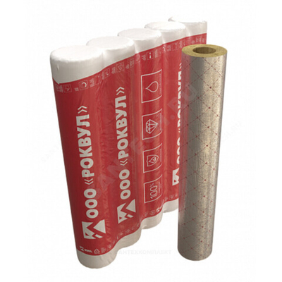 Цилиндр навивной минеральная вата 100 кашированный армированной фольгой 30/28 L=1м RWL РОКВУЛ ГП-00004633