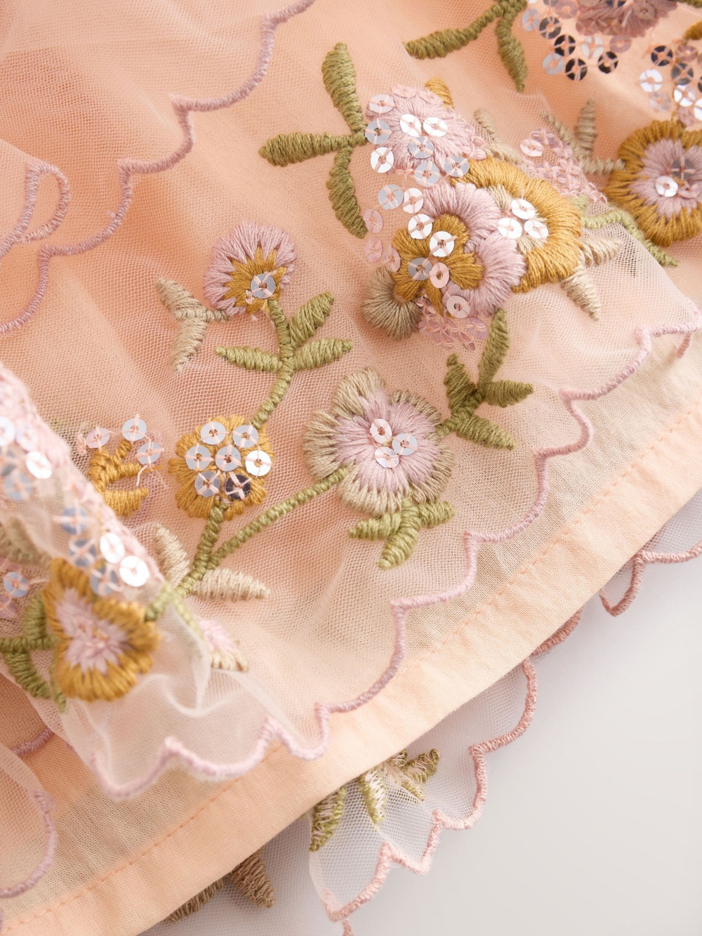 Платье для девочки Next E54-786, Персиковый