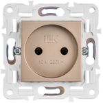 SKANDY Розетка без заземления с защитными шторками 10А SK-R01Sa песочный IEK