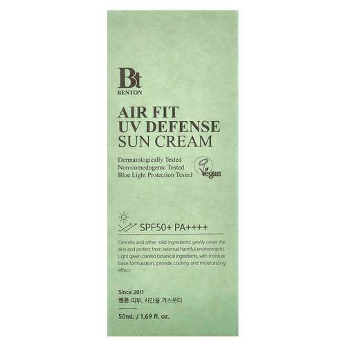 Benton, Air Fit UV Defense, солнцезащитный крем, SPF 50 / PA ++++, 50 мл (1,69 жидк. унц.)