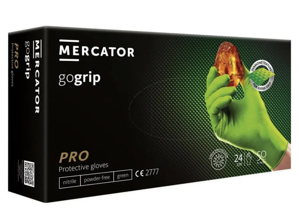 Перчатки Mercator (25 пар) зеленые S (6-7)