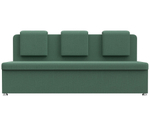 Диван кухонный прямой Маккон 3-х местный, Амур 11 зеленый, Рогожка, 125867