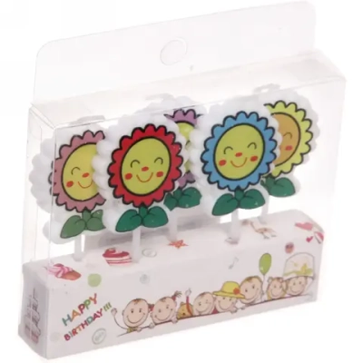 Свечи для торта «Солнышко» (набор 5 шт) 8 см