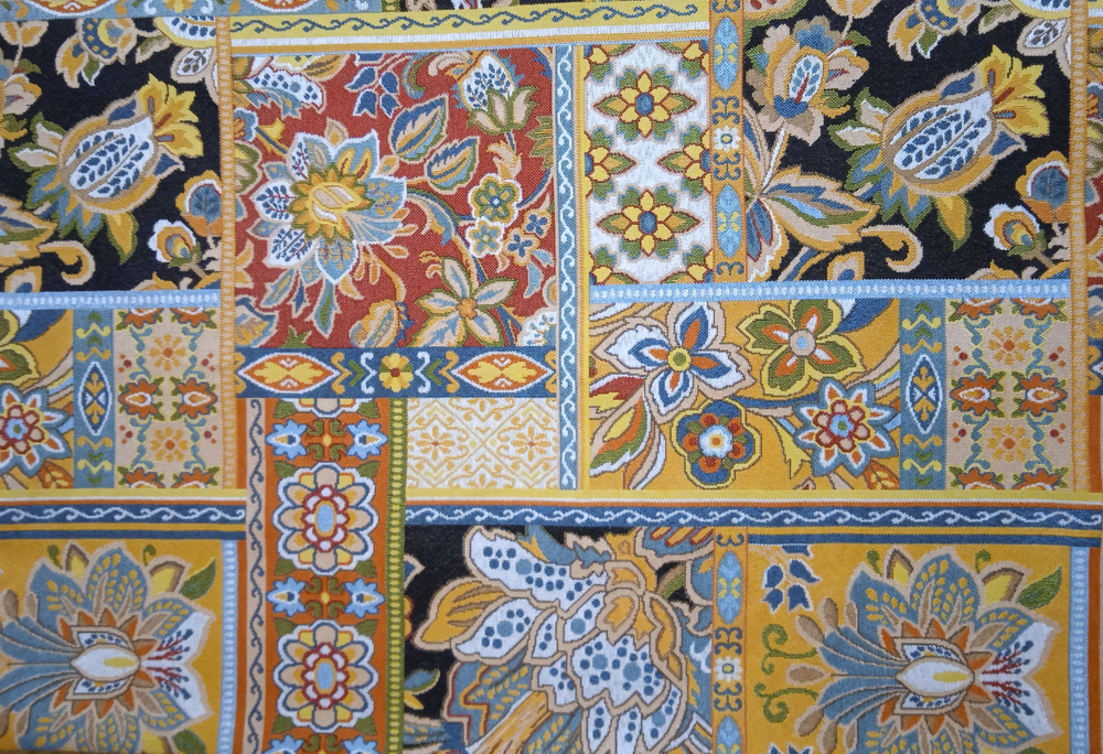 Декоративная гобеленовая наволочка для интерьерной подушки Пэчворк 68х47