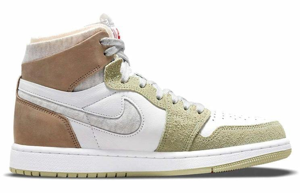 Кроссовки Jordan Air Jordan 1 High Zoom Air Cmft "Olive Aura" (Женская размерная сетка)