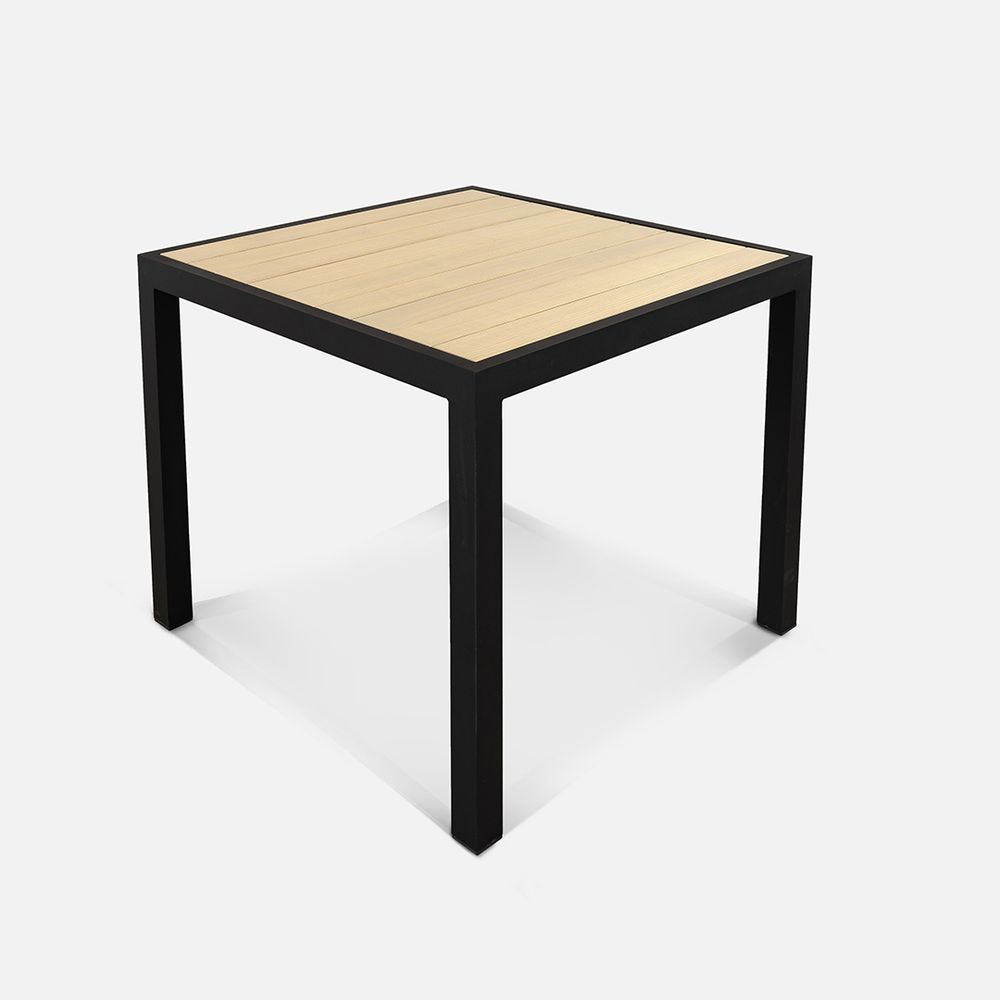 Стол Quadro 990х990 wood  RAL 9005, Ясень.Светло-серый