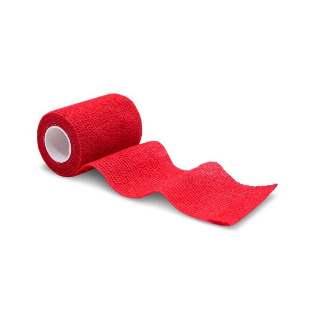 Бинт VitaVet CARE самофиксирующийся, горький, цвет красный, 7,5 см х 4,5 м