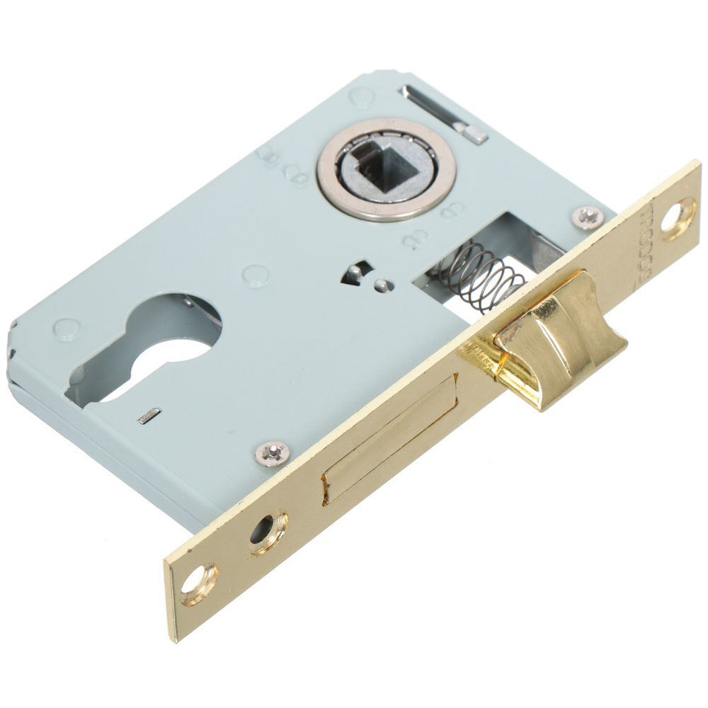 Замок врезной Trodos, 50/76-ЦМВ70 PB, 202064, ручка в комплект, цилиндровый, золот
