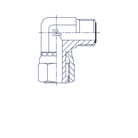 Соединение PN90 ORFS 1.7/16 (обжатая гайка)