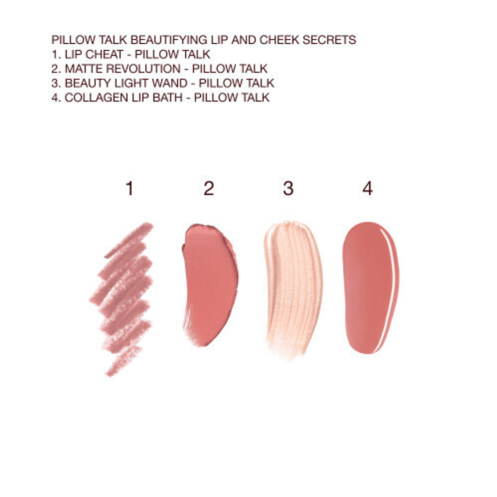 Charlotte Tilbury Pillow Talk Beautifying Lip And Cheek Secrets  Набор для губ 4 позиции