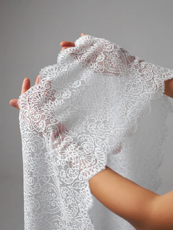 03-251 Кружево эластичное 22 см, белый