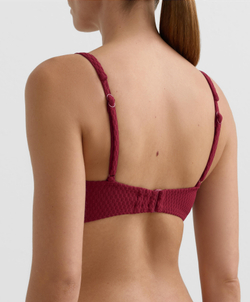 OYSHO Топ-бикини с жаккардовым узором, сливовый