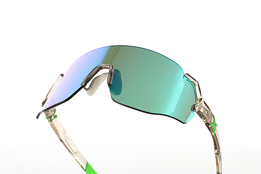 Спортивные очки с диоптриями HILX Savage (L) Shiny Crystal Grey Green / Green Lens