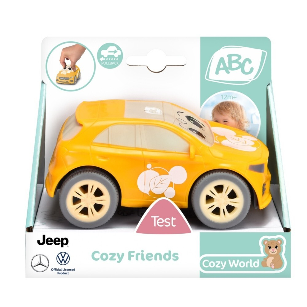 Dickie ABC - Желтый автомобиль Мерседес 11 см Cozy Friends toddler vehicle 4111013 / артикул   4111013 B  / GTIN 4006333088919