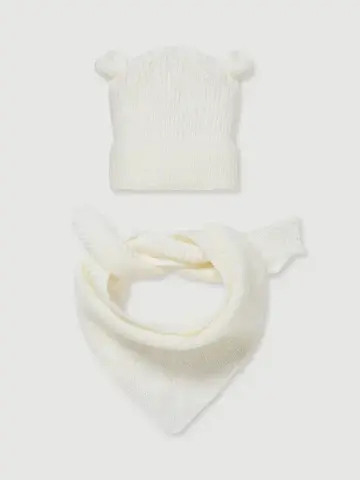 Шапка и шарф Мишка, Молоко