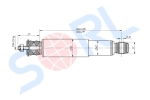 Амортизатор кабины 219/306, I/O, 10x57/10x33 КАМАЗ, МАЗ, ВАЗ (11290500553) SORL