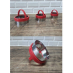 Набор форм для вырезания из теста, с ручкой из 3шт