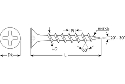 Саморезы ЗУБР СГД гипсокартон-дерево, 45 х 3.5 мм, 250 шт, фосфатированные, 300031-35-045