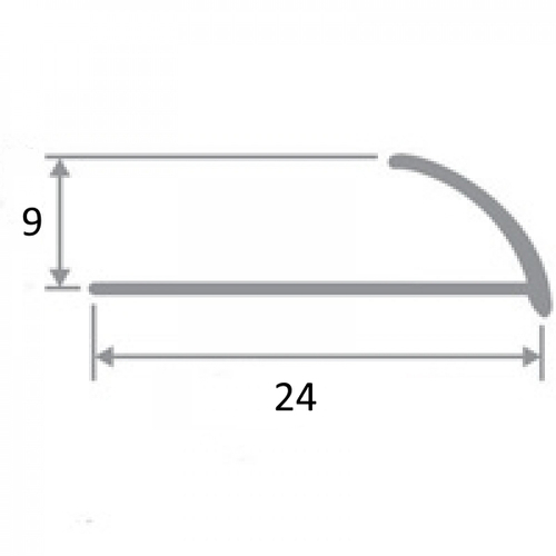 НАП КЛ 9мм "DO-1" 2,7м Белый муар наружный полимер. алюм.