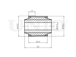 Сайлентблок заднего нижнего поперечного рычага UNIO RMP-20698