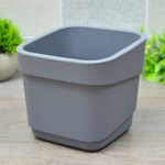 Горшок цветочный Hills 2,2л фактурный, d155мм, h145мм (серый)
