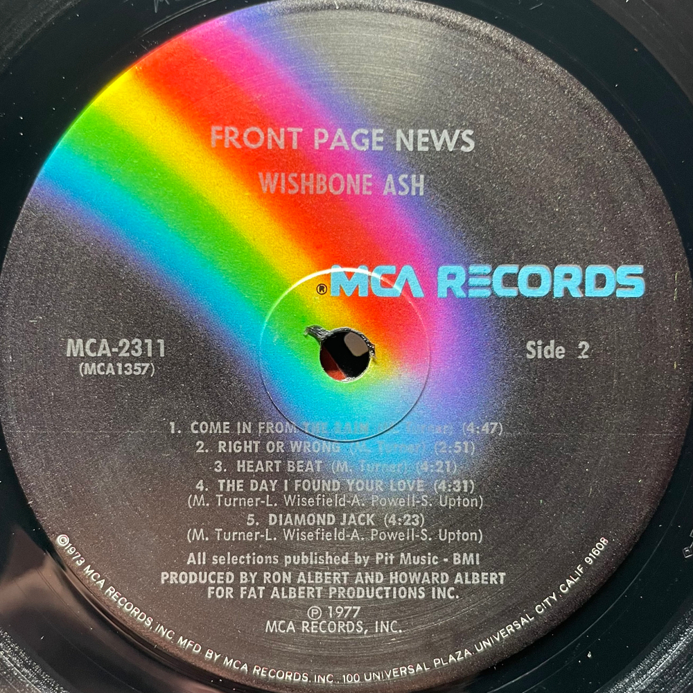 Wishbone Ash ‎– Front Page News (США 1977г.) 