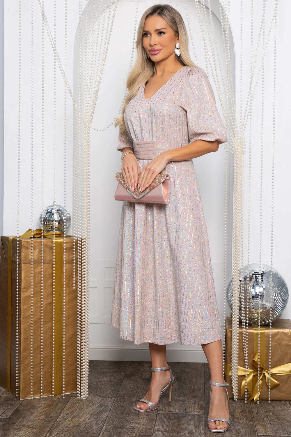 Платье праздничное Мадлен (персиковое) П14604-18М LT Collection