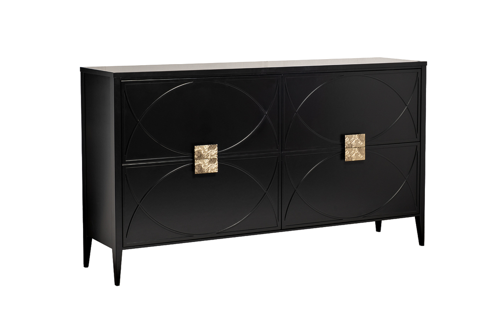 Комод Garda Decor черный 160*90*40 см