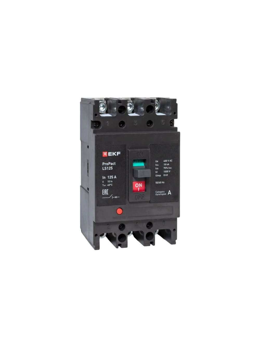 Выключатель автоматический 3п 125А 18кА LS125 ProPact EKF mccb-125-18-3-125-ls