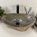 Раковина из речного камня RS-64870 51*34*15 0862