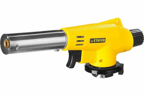 Газовая горелка STAYER MaxTerm на баллон, с пьезоподжигом, 1300С 55584