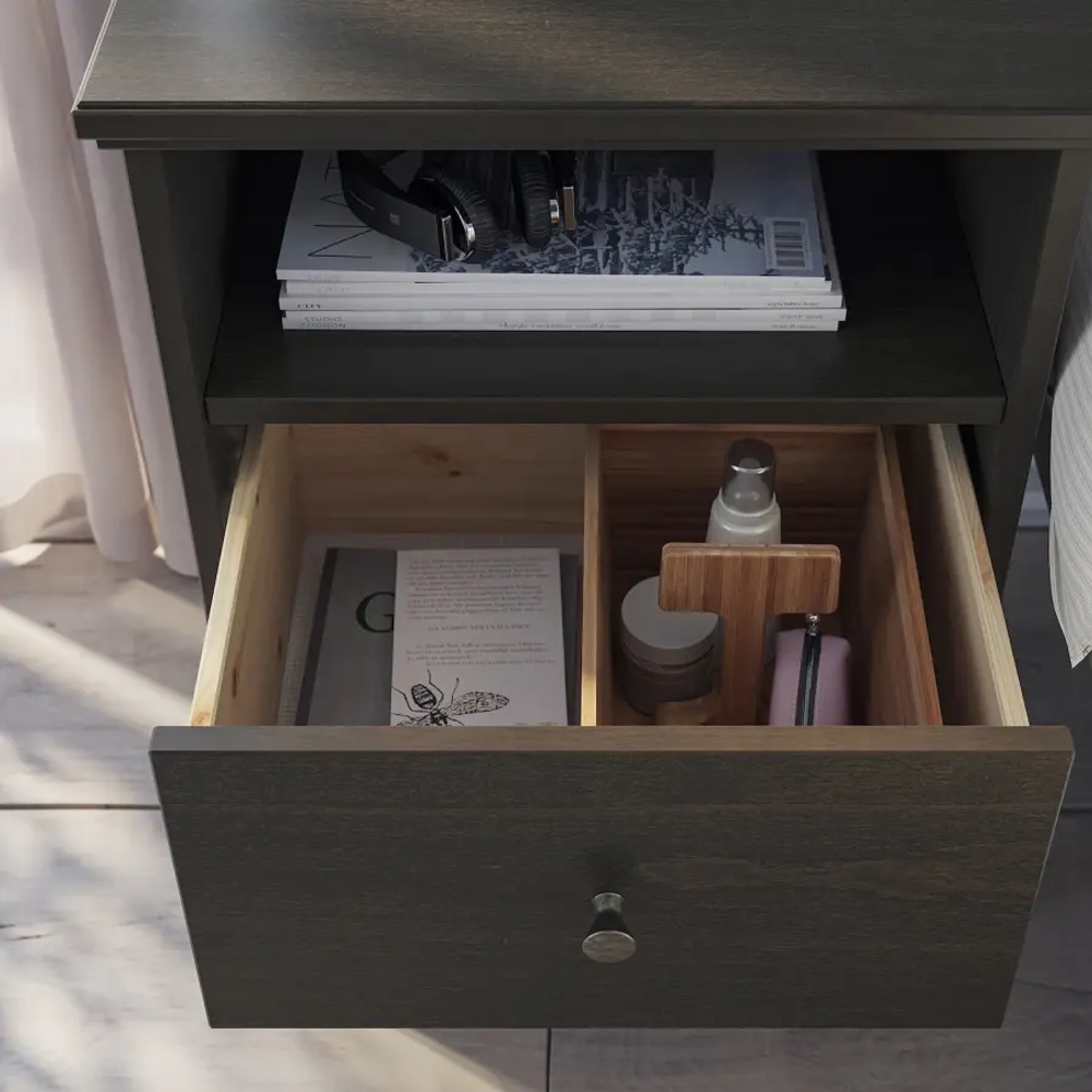 Тумба прикроватная - IKEA IDANAS/IDANÄS, 47x40 см, темно-коричневый ИДАНЭС ИКЕА