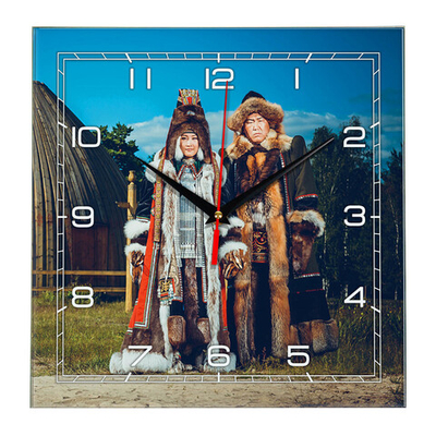Часы настенные "Национальная одежда в Якутии" Декор для дома, подарок