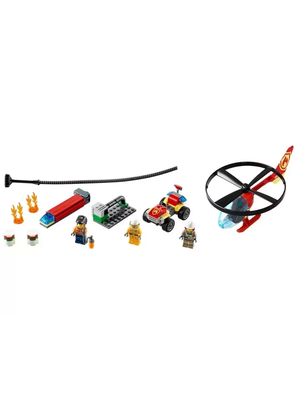 Конструктор Сити Пожарный Cпасательный вертолёт 111 деталей