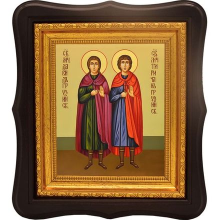 Давид и Тиричан Грузинские святые мученики. Икона на холсте.