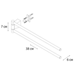 Полотенцедержатель Fixsen Trend GOLD рога двойные, золото матовое (FX-99002A)