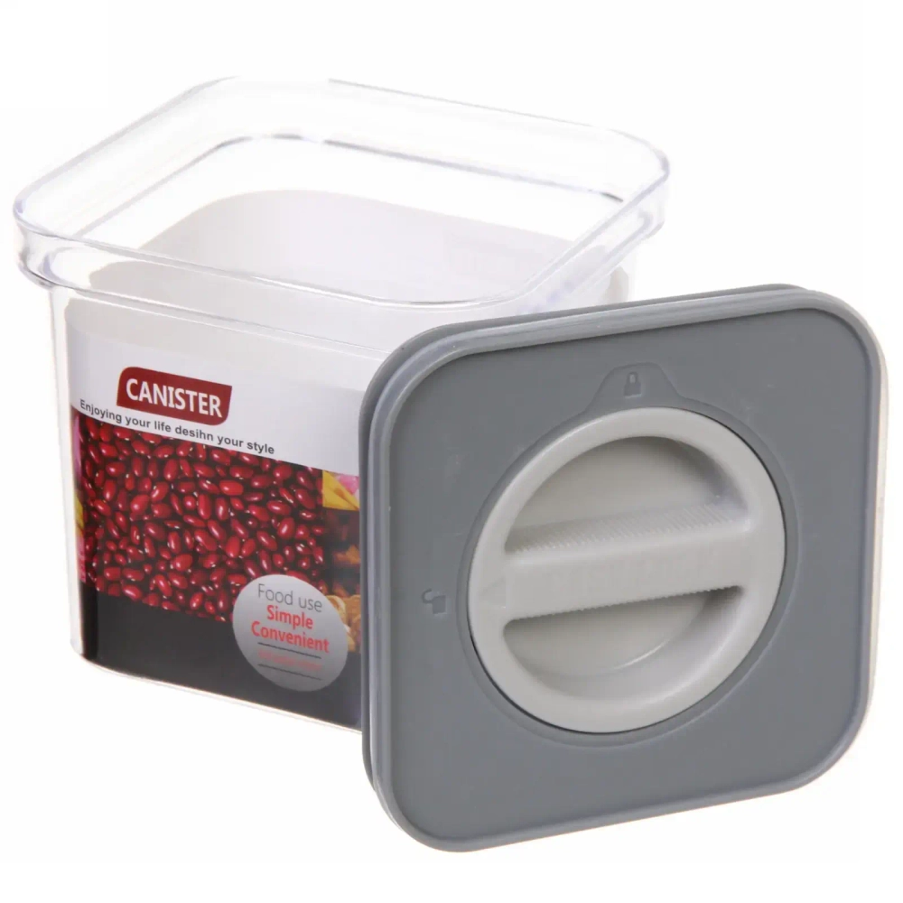 Банка для продуктов пластиковая 1200мл «Premium» 11*11*10см