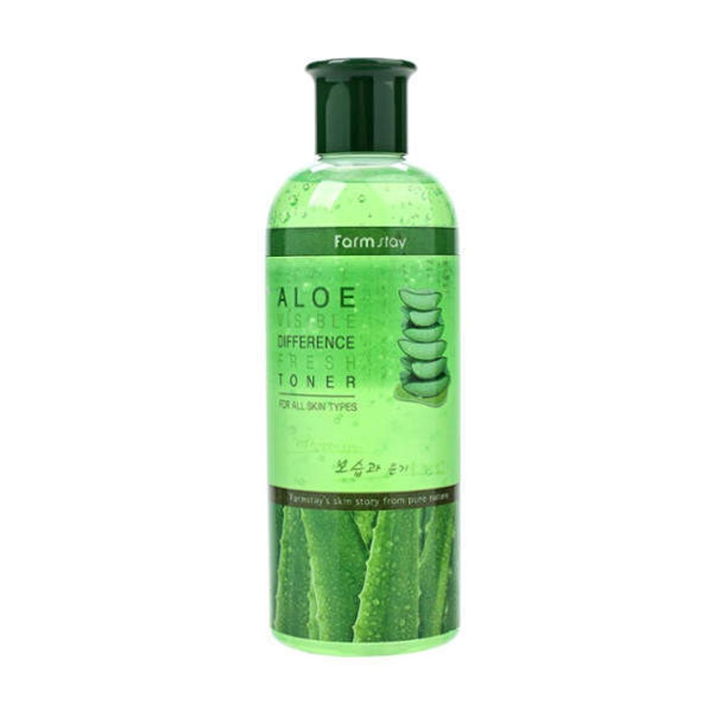 Тонер для лица с экстрактом алоэ вера FARMSTAY Visible Difference Fresh Toner Aloe 350 мл