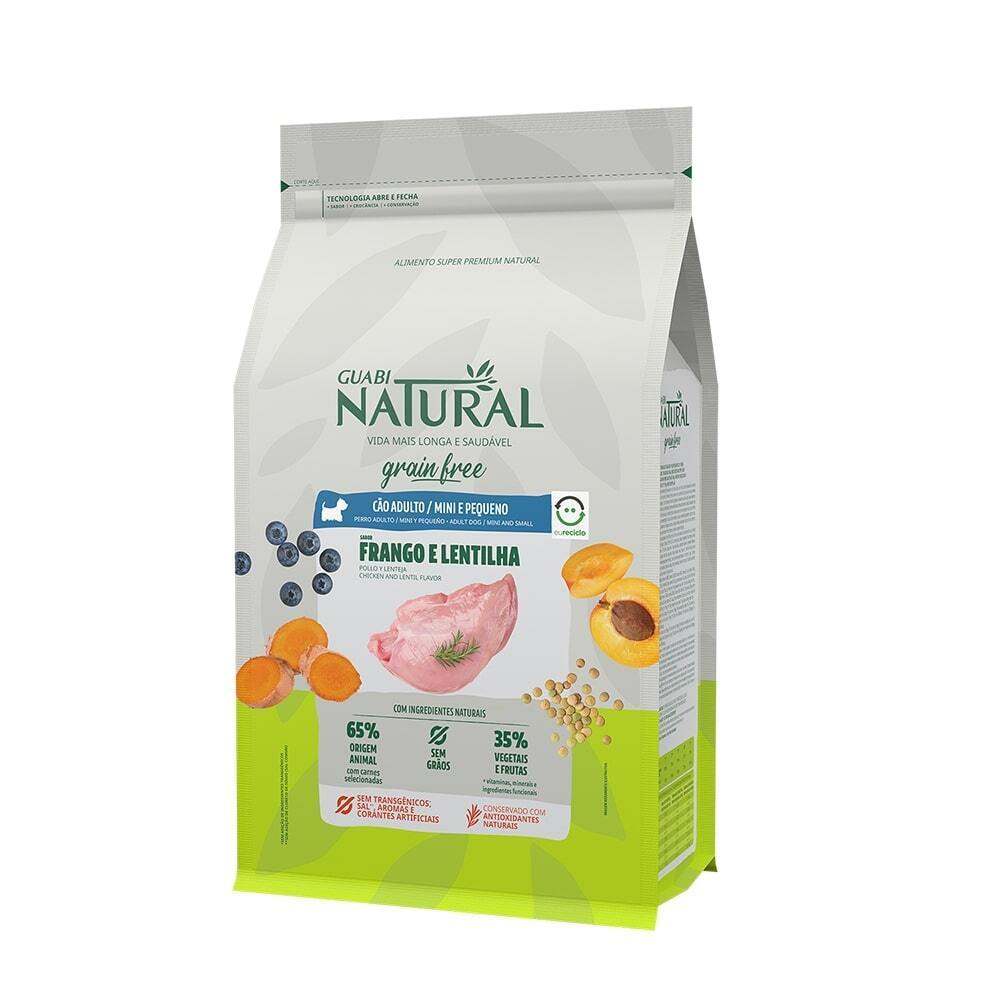 Guabi Natural Grain Free беззерновой корм для собак мелких пород с цыпленком и чечевицей (Adult Dog Mini)