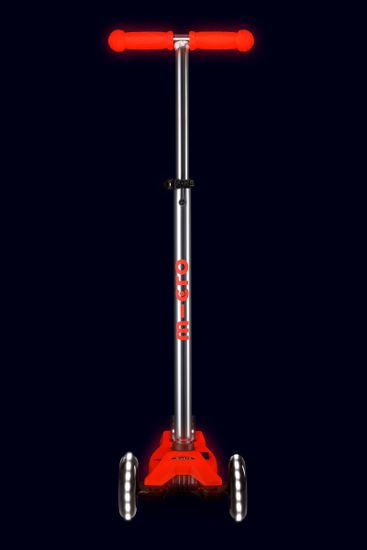 Самокат Maxi Micro Deluxe Glow LED Red
