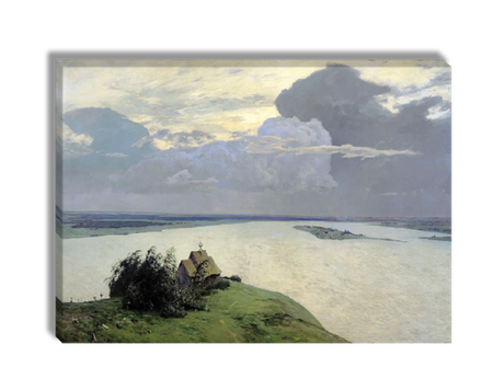 "Над вечным покоем", Левитан Исаак Ильич, картина (репродукция)