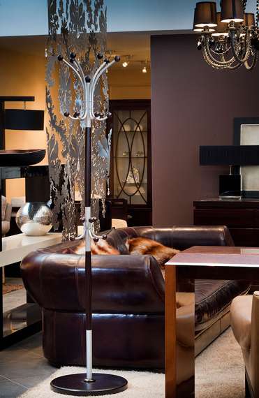 Вешалка напольная Д 1 металлик/ венге