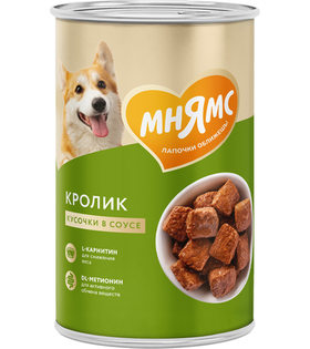 Мнямс для собак "Фитнес" кусочки Кролика в соусе 400 гр.