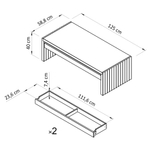 Стол журнальный 2 ящика Розенбург из дуба