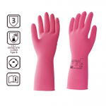 Перчатки КЩС латексные многоразовые красные, 1 пара, р-р S HQ Profiline